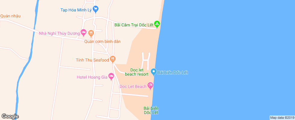 Отель Doclet Beach Resort на карте Вьетнама