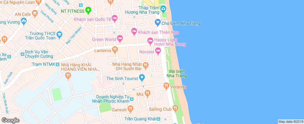 Отель Dubai Nha Trang на карте Вьетнама