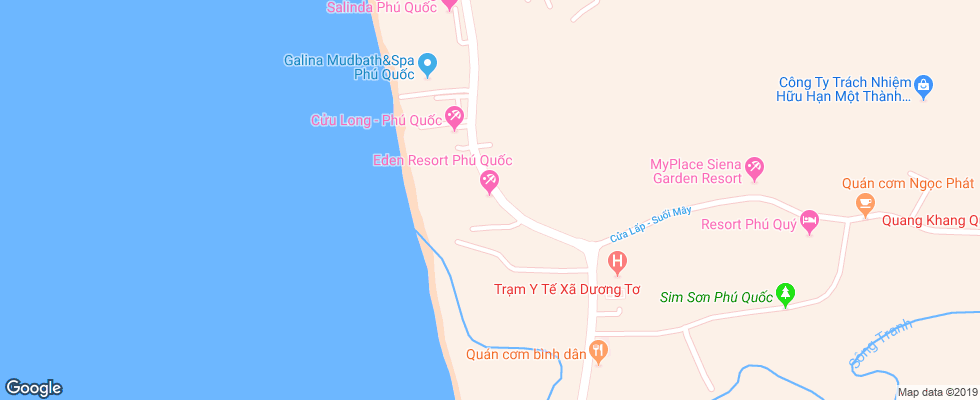 Отель Eden Resort на карте Вьетнама