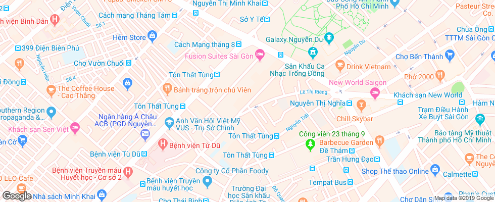 Отель Family Inn Saigon на карте Вьетнама