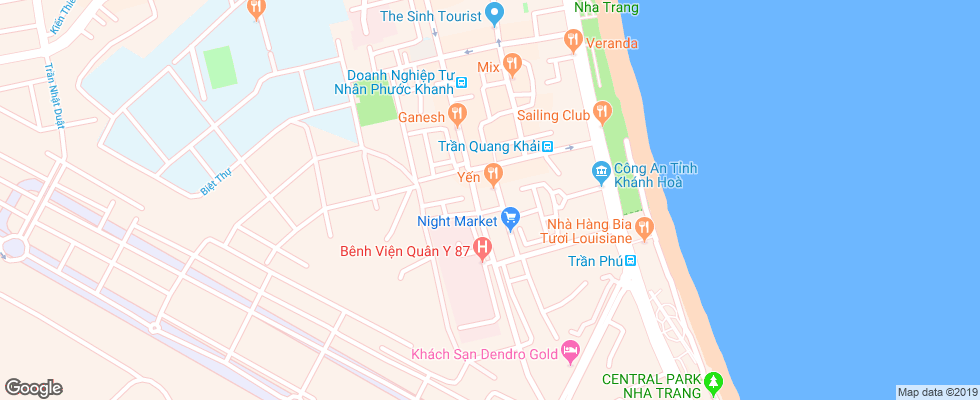 Отель Golden Rain 2 на карте Вьетнама