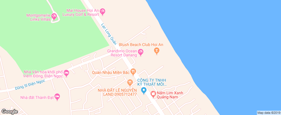 Отель Grandvrio Ocean Resort на карте Вьетнама