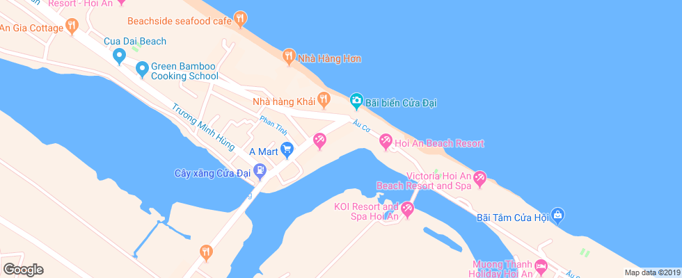 Отель Hoi An Beach Resort на карте Вьетнама