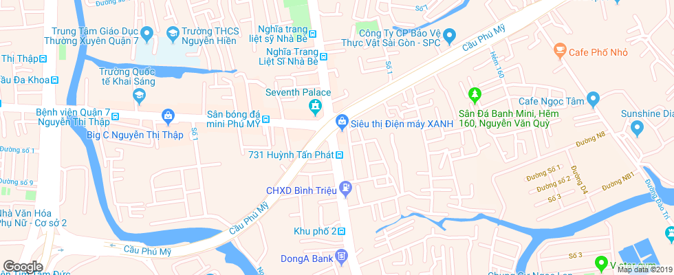 Отель Liberty Saigon South на карте Вьетнама