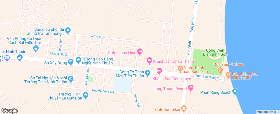 Отель Loan Hien на карте Вьетнама