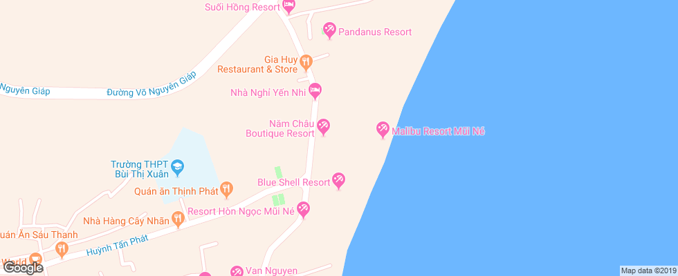 Отель Malibu Resort на карте Вьетнама