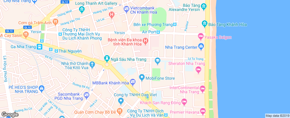Отель Minh Cat на карте Вьетнама