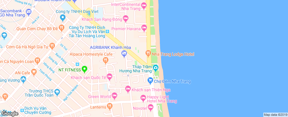 Отель Nha Trang Lodge на карте Вьетнама