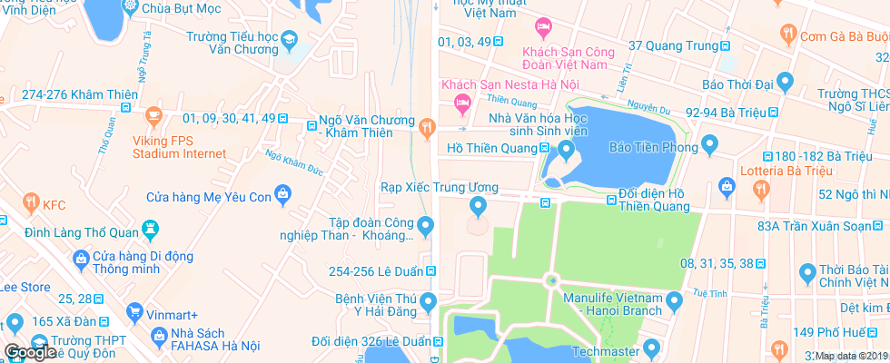 Отель Nikko Hanoi на карте Вьетнама