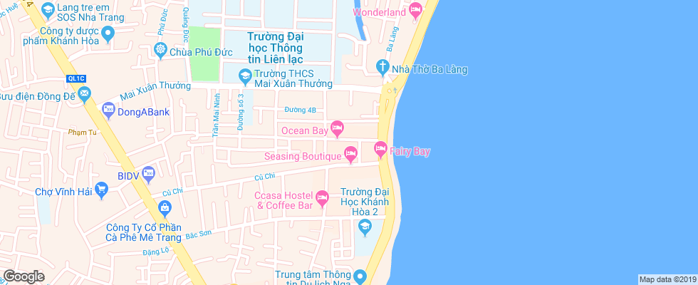 Отель Ocean Bay Hotel на карте Вьетнама