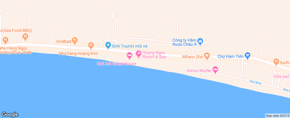 Отель Oriental Pearl на карте Вьетнама