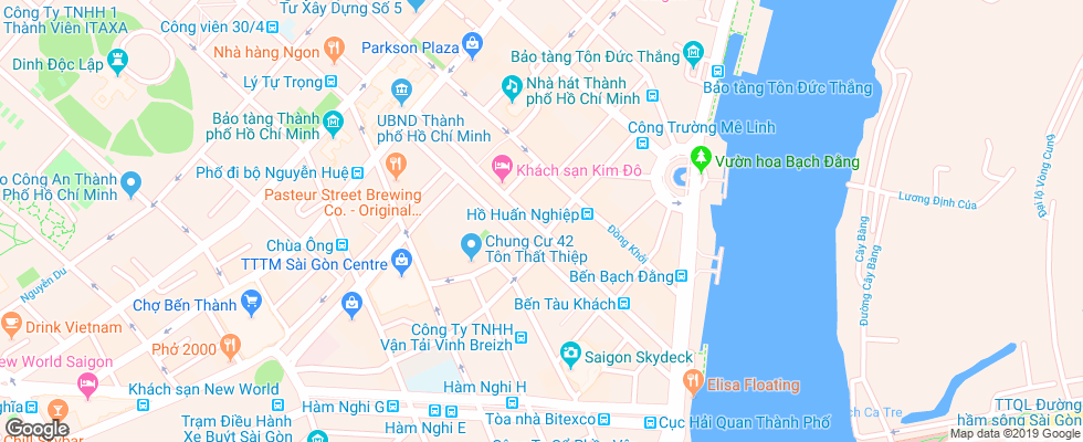 Отель Palace Hotel Saigon на карте Вьетнама
