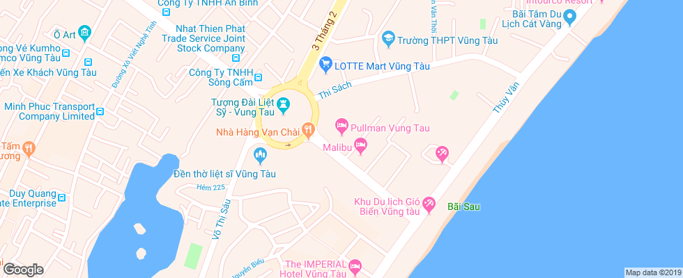 Отель Pullman Vung Tau на карте Вьетнама