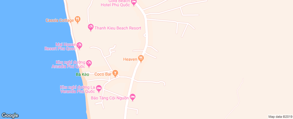Отель Rum Bungalow на карте Вьетнама