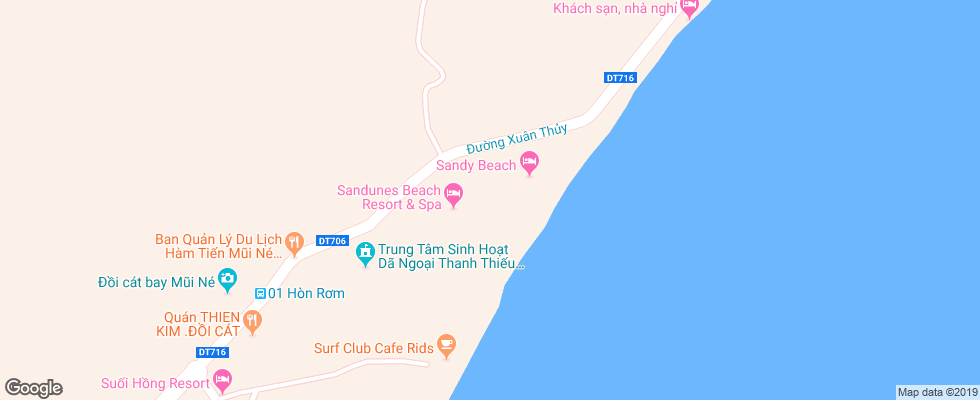 Отель Sandunes Beach Resort & Spa на карте Вьетнама