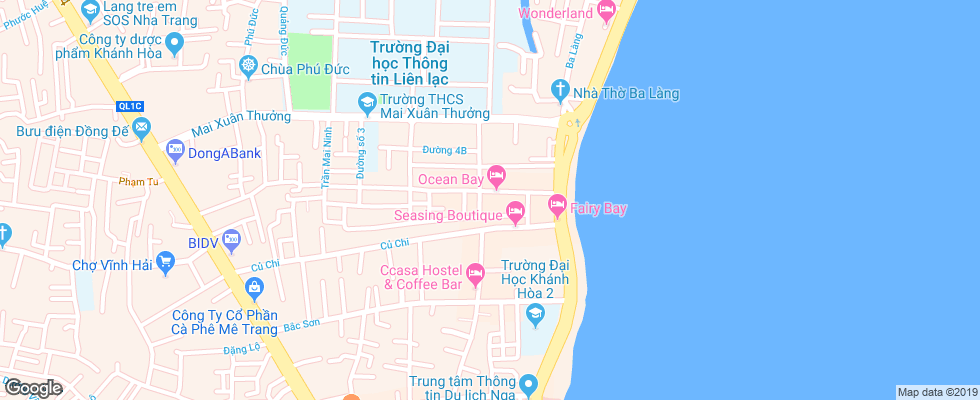 Отель Sea Breeze на карте Вьетнама
