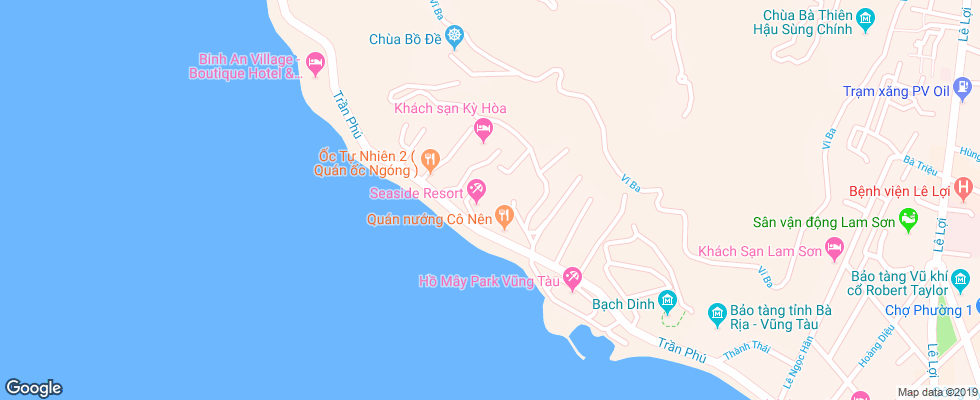 Отель Seaside Resort на карте Вьетнама