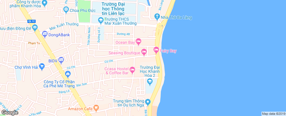 Отель Seasing Hotel на карте Вьетнама