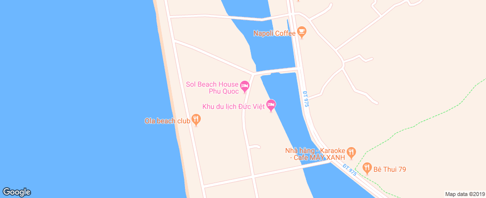 Отель Sol Beach House Phu Quoc на карте Вьетнама