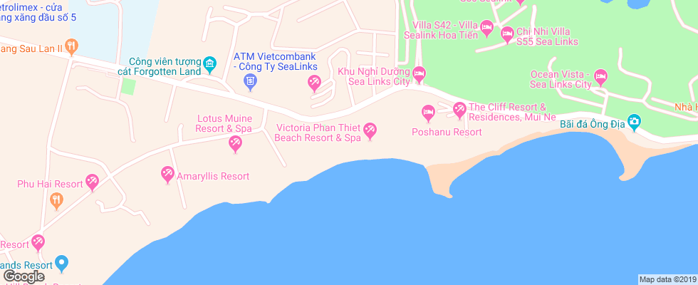 Отель Victoria Beach Resort & Spa на карте Вьетнама