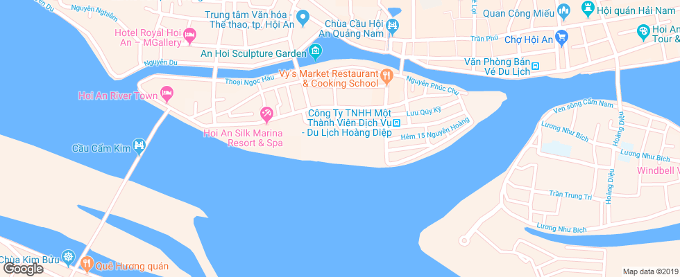 Отель Vinh Hung Riverside Resort на карте Вьетнама