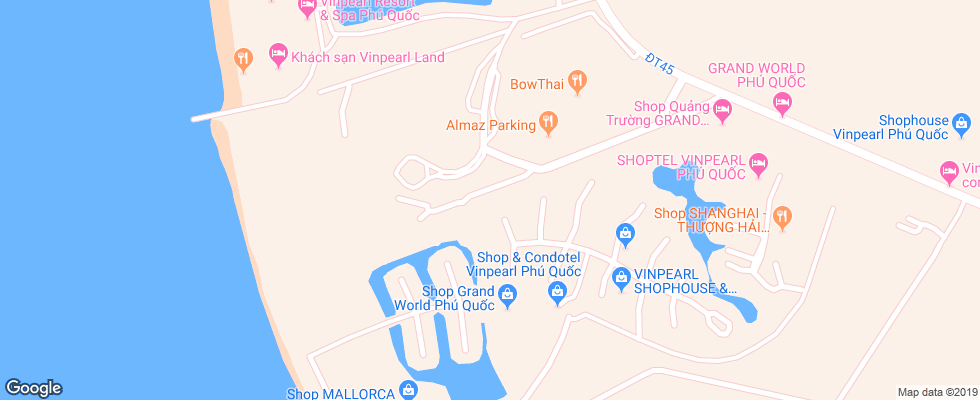 Отель Vinoasis Phu Quoc на карте Вьетнама