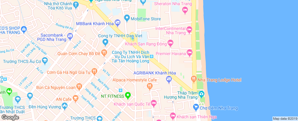 Отель Vinpearl Condotel Empire Nha Trang на карте Вьетнама