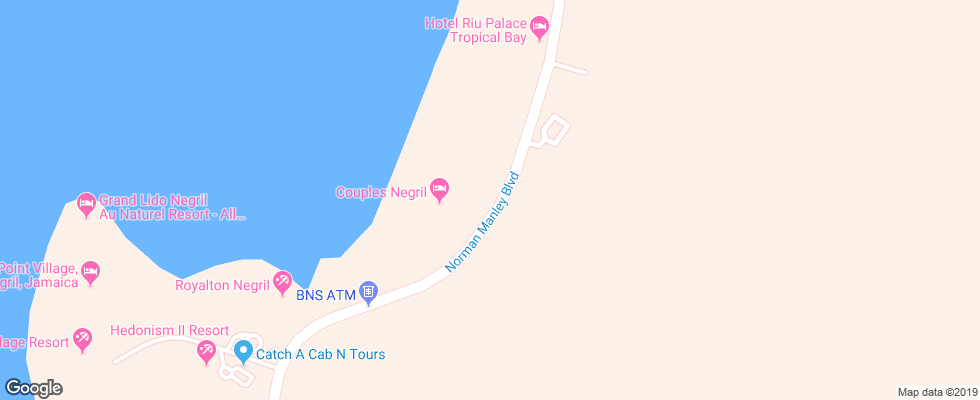 Отель Beachcomber Club & Spa на карте Ямайки