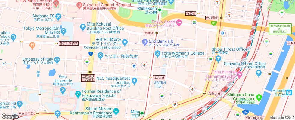 Отель Celestine Hotel на карте Японии