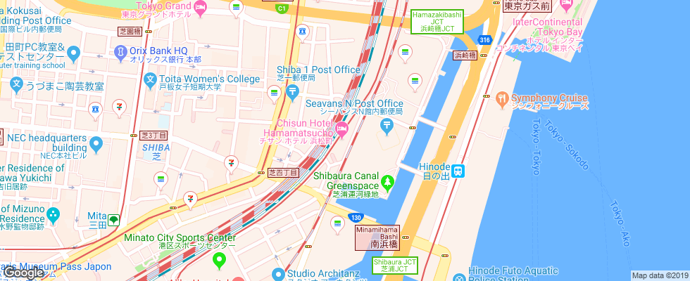 Отель Chisun Hotel Hamamatsucho на карте Японии