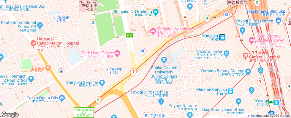 Отель Keio Presso Inn Shinjuku на карте Японии