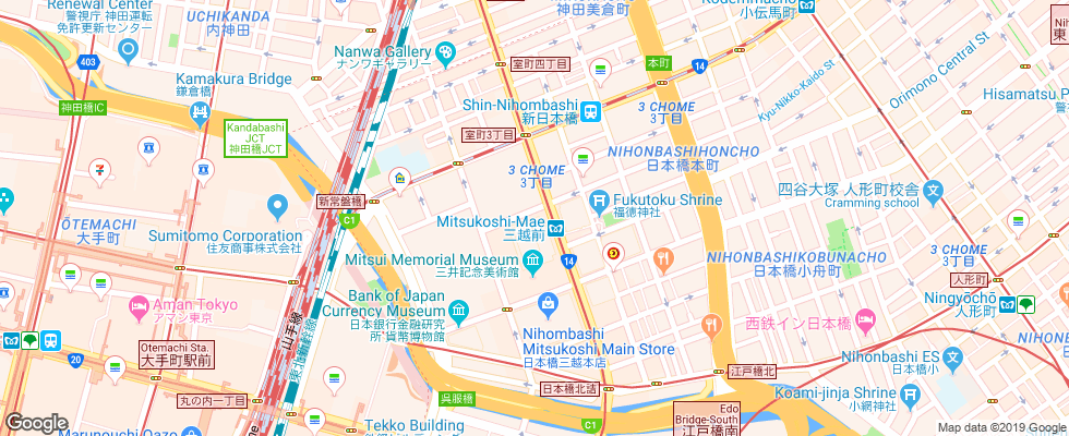 Отель Mandarin Oriental на карте Японии