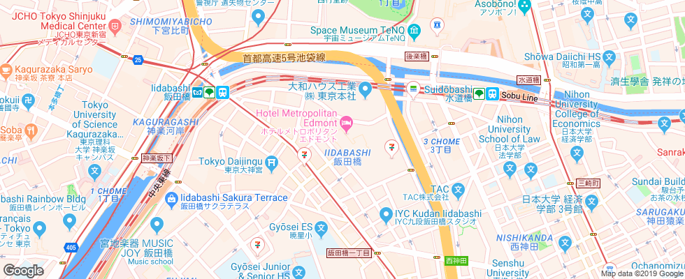 Отель Metropolitan Edmond на карте Японии