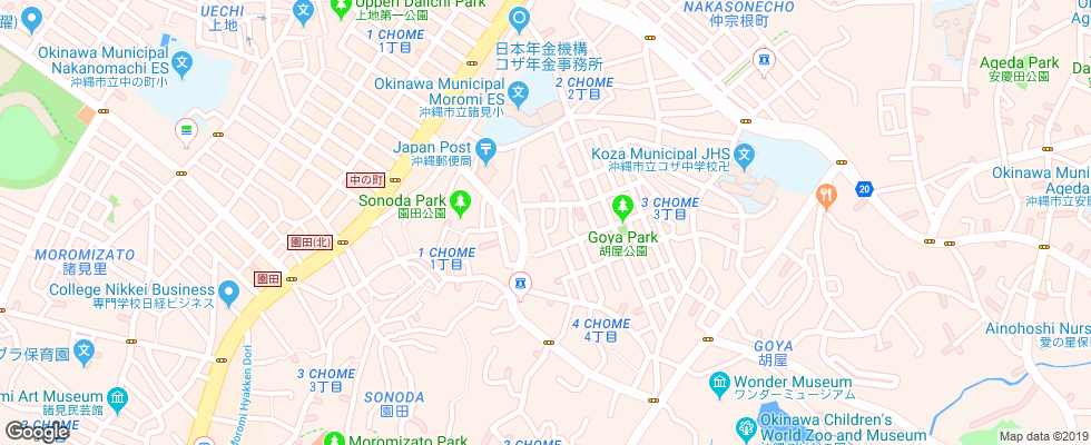 Отель Nikko Naha Grand Castle на карте Японии