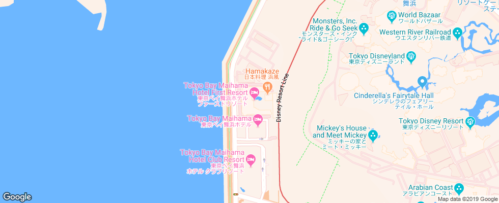 Отель Sunroute Plaza Tokyo на карте Японии