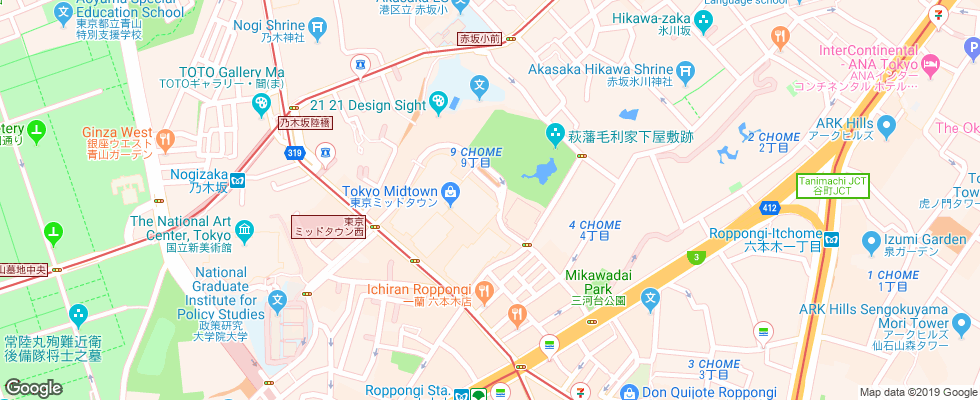 Отель The Ritz-Carlton Tokyo на карте Японии