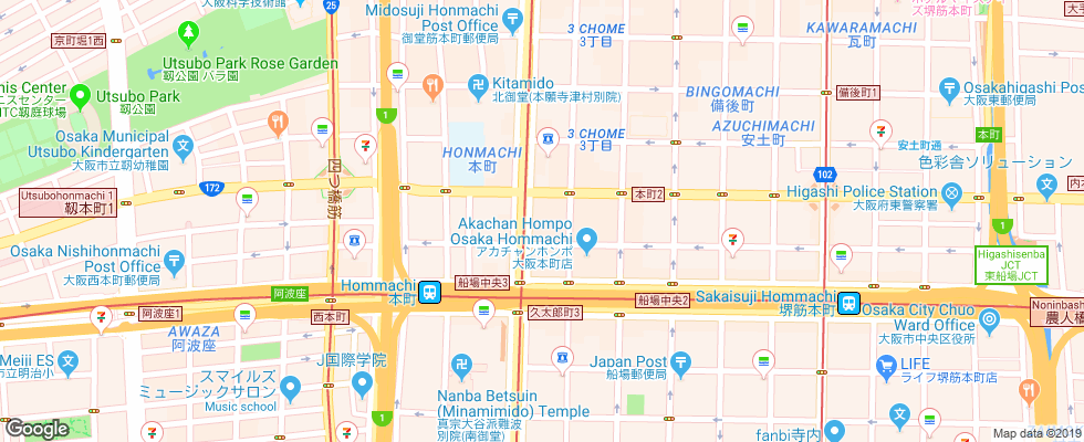 Отель The St. Regis Osaka на карте Японии