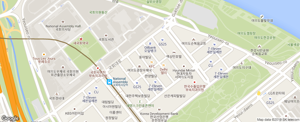 Отель Benhur на карте Южной Кореи