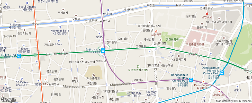 Отель Best Western New Seoul на карте Южной Кореи