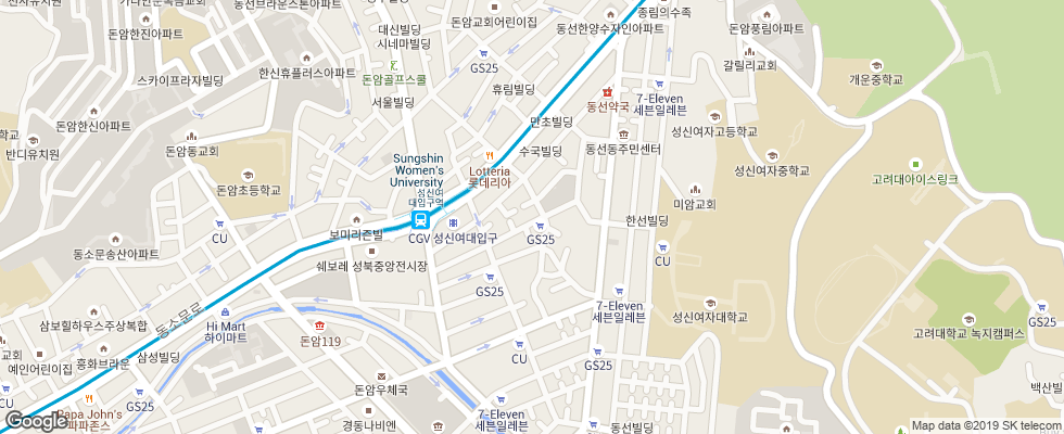 Отель Dh Naissance Hotel на карте Южной Кореи
