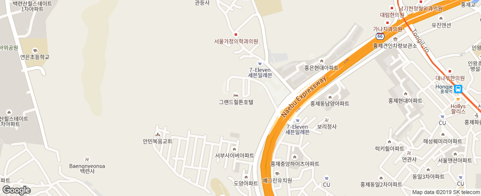 Отель Grand Hilton Seoul на карте Южной Кореи