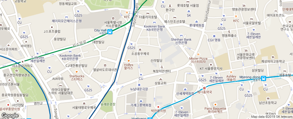 Отель Irene City на карте Южной Кореи