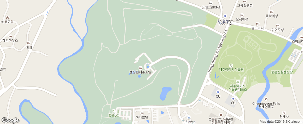 Отель Kensington Jeju на карте Южной Кореи