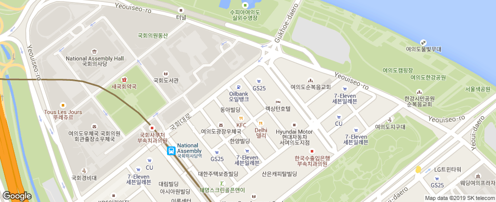 Отель Kobos на карте Южной Кореи