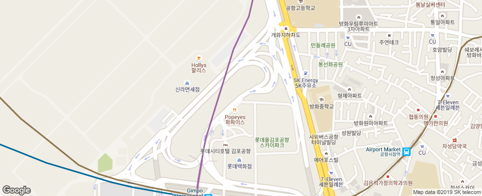 Отель Lotte City Gimpo Airport на карте Южной Кореи