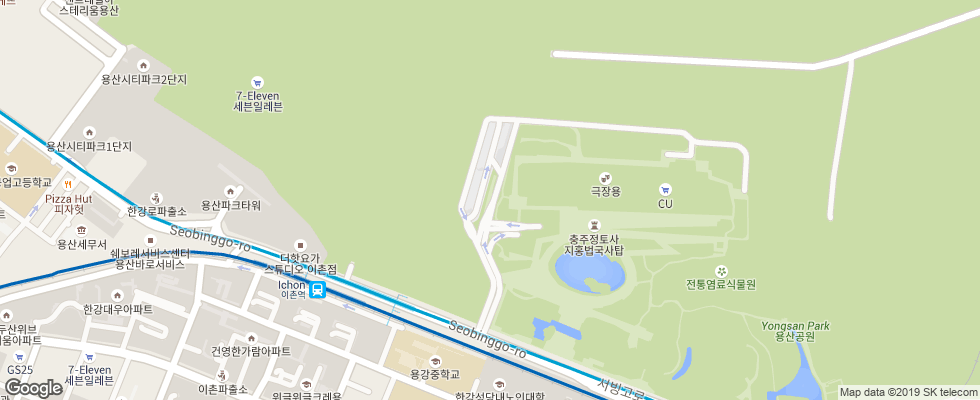 Отель Novotel Ambassador Gangnam на карте Южной Кореи