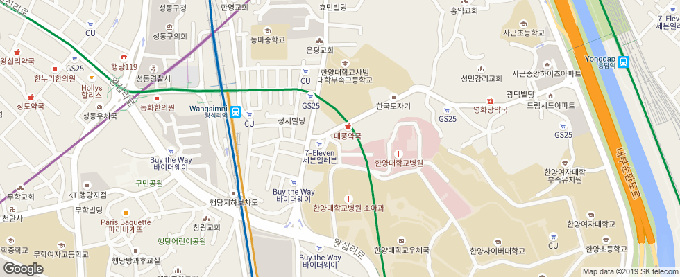 Отель Stay Seoul на карте Южной Кореи